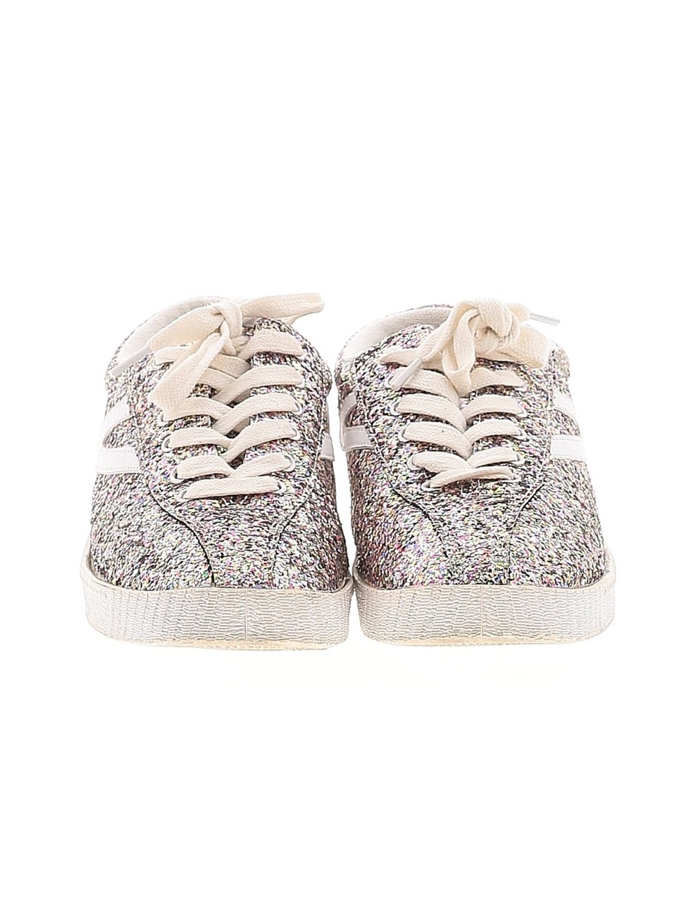 Tretorn Glitter Low-Top Sneakers in Multicolor and White Cream
